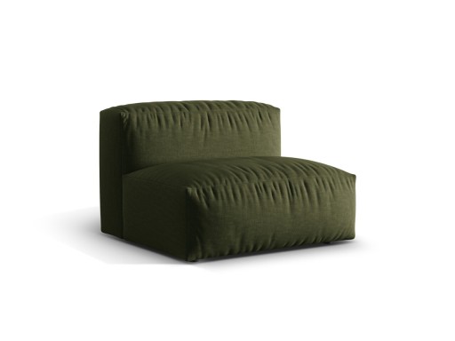 Modul pentru canapea, 1 loc, Martina-169, Micadoni Home, 92x106x75 cm, tesatura structurata catifelata, verde