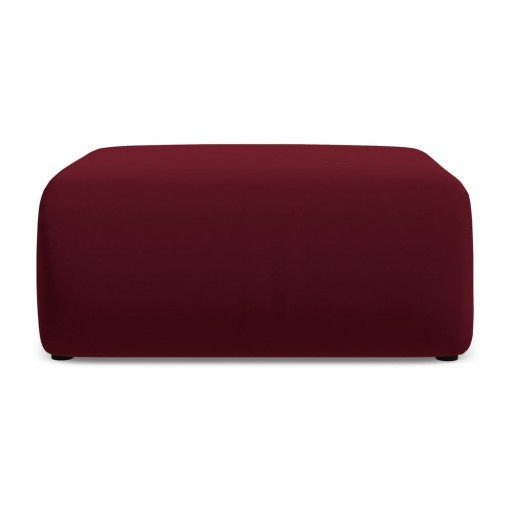 Taburet burgundy cu tapițerie din catifea Ekahi – Makamii