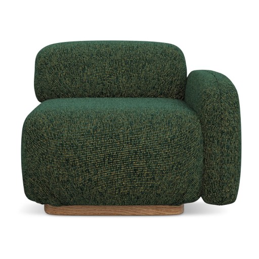 Șezlong modular verde închis (cu colț pe partea dreaptă) Ailani – Makamii