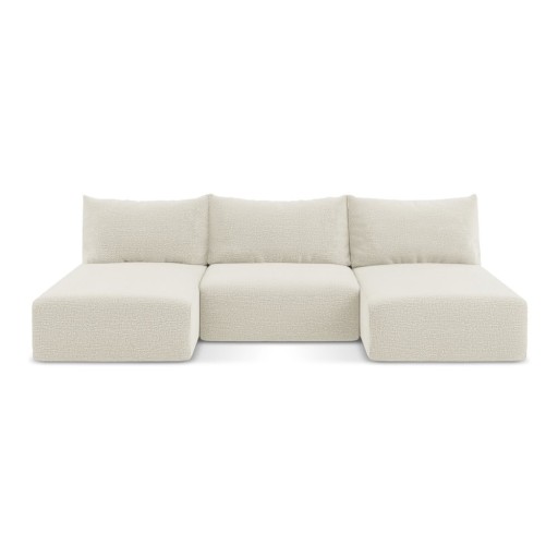 Colțar crem extensibil/cu spațiu de depozitare Kalena – Makamii