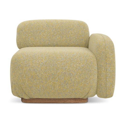 Șezlong modular galben (cu colț pe partea dreaptă) Ailani – Makamii