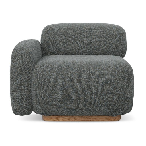 Șezlong modular gri (cu colț pe partea stângă) Ailani – Makamii