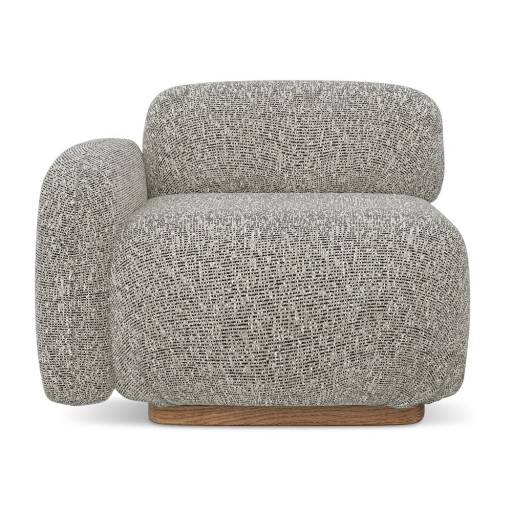 Șezlong modular gri (cu colț pe partea stângă) Ailani – Makamii