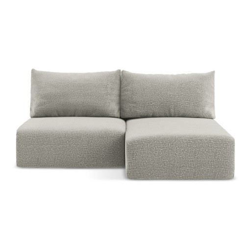 Colțar gri deschis extensibil/cu spațiu de depozitare (cu colț pe partea dreaptă) Kalena – Makamii