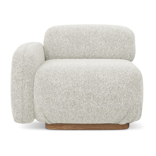 Șezlong modular crem (cu colț pe partea stângă) Ailani – Makamii