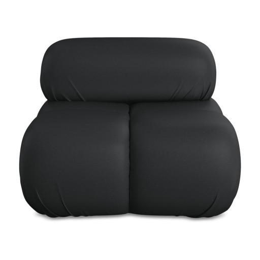 Modul pentru canapea modulară negru cu tapițerie din imitație de piele Lokua – Makamii