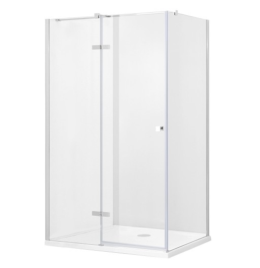 Cabina de dus Besco Pixa Chrome 100 L  100x80cm  orientare stanga  profile crom