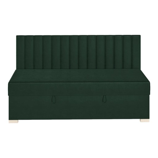 Pat pentru copii verde închis cu spațiu de depozitare cu saltea 90x200 cm Chill – Ghado