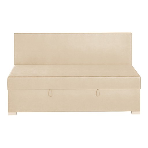 Pat pentru copii bej cu spațiu de depozitare cu saltea 90x200 cm Cozi – Ghado