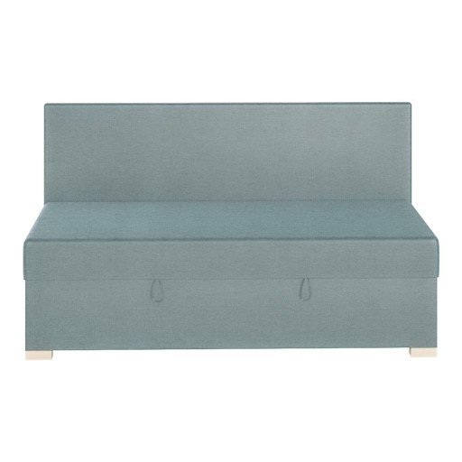 Pat pentru copii albastru cu spațiu de depozitare cu saltea 90x200 cm Cozi – Ghado