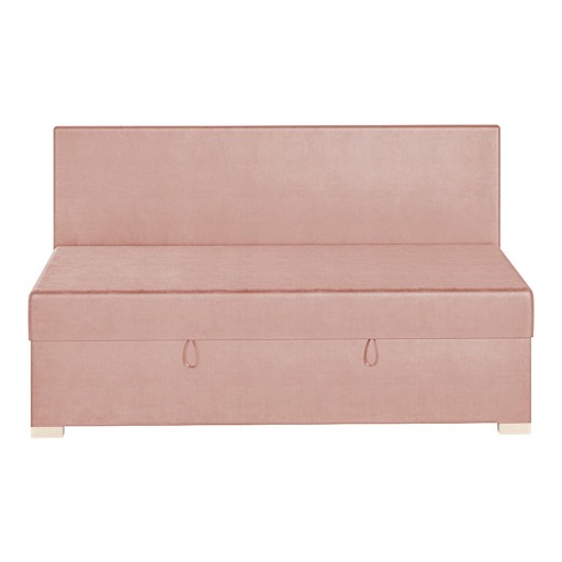 Pat pentru copii roz cu spațiu de depozitare cu saltea 90x200 cm Cozi – Ghado