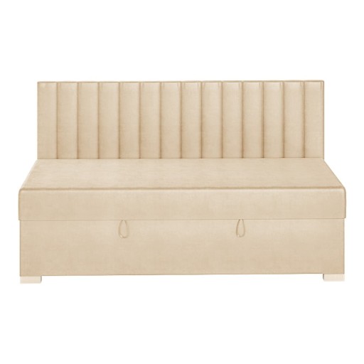 Pat pentru copii bej cu spațiu de depozitare cu saltea 90x200 cm Chill – Ghado