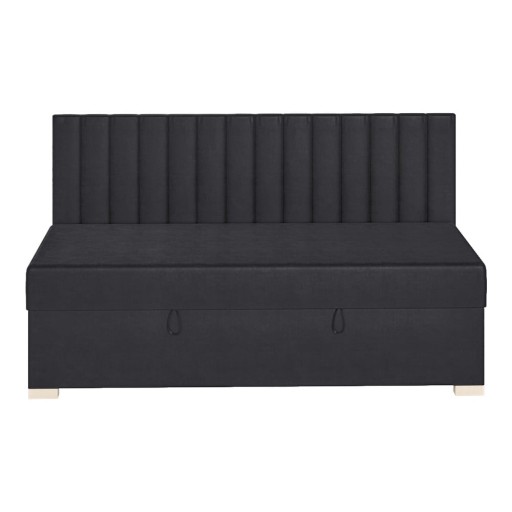 Pat pentru copii albastru închis cu spațiu de depozitare cu saltea 90x200 cm Chill – Ghado