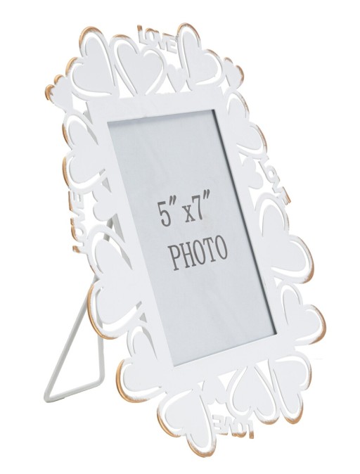 Rama foto Love, Mauro Ferretti, 25x27.7 cm, fier, alb/auriu