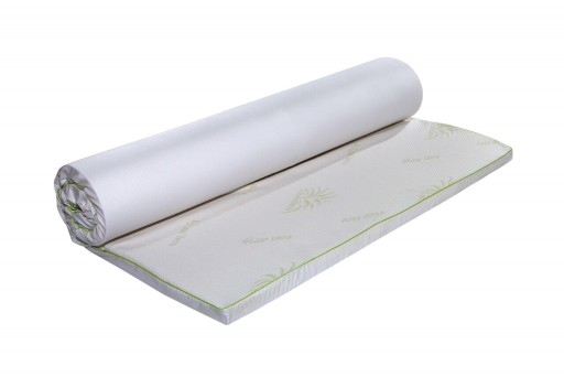 Topper saltea Aloe Vera Therapy Memory Arctic Gel 7 zone de confort, Green Future, 160x190 cm, H 5 cm