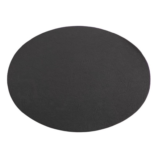 Suport farfurie din imitație de piele ZicZac Troja, 33 x 45 cm, negru