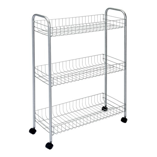 Suport mobil cu rafturi Metaltex Ascona Slim De Luxe, înălțime 84 cm