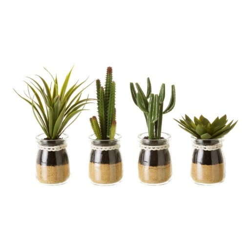 Plante artificiale 4 buc. (înălțime 18 cm) Cactus – Casa Selección