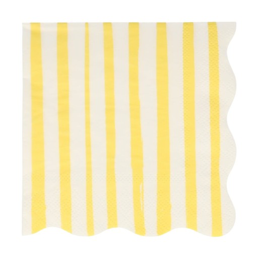 Șervețele 16 buc. din hârtie Yellow Stripe – Meri Meri