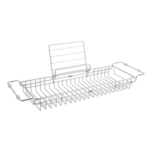 Suport reglabil din metal pentru cadă PT LIVING Tub, 61 - 86 cm, argintiu