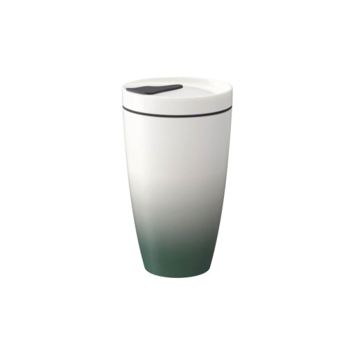 Cană de voiaj din porțelan Villeroy & Boch Like To Go, 350 ml, verde - alb