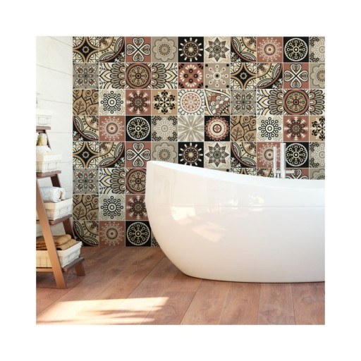 Set 24 autocolante de perete Ambiance Wall Tiles Piura, 10 x 10 cm
