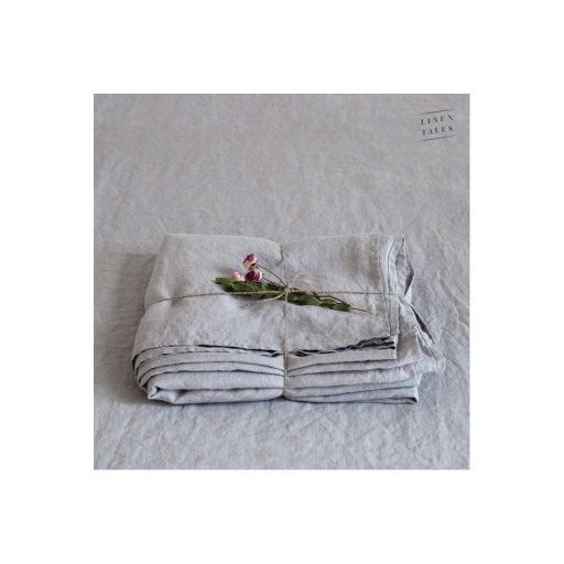 Cearceaf gri deschis din in 180x260 cm Light Grey – Linen Tales