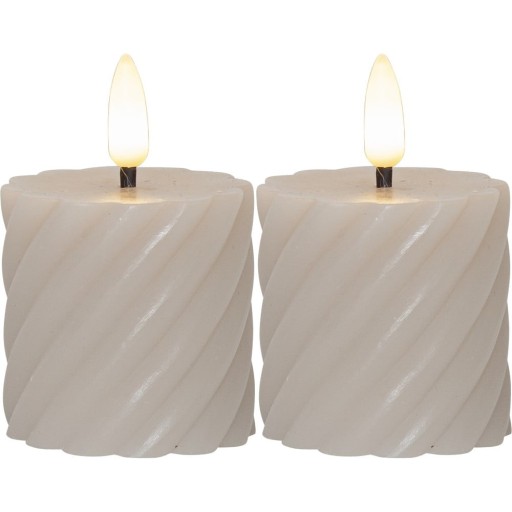 Lumânări LED 2 buc. (înălțime 7,5 cm) Flamme Swirl – Star Trading