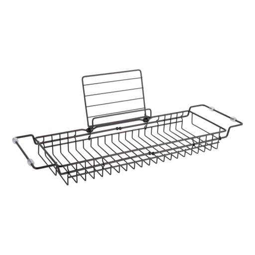 Suport reglabil din metal pentru cadă PT LIVING Tub, 61 - 86 cm, negru
