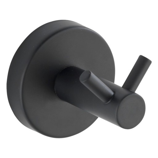 Cârlig negru mat de montat pe perete din oțel inoxidabil Bosio – Wenko