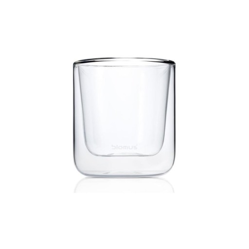 Set 2 pahare pentru cafea din sticlă dublă termorezistentă Blomus Nero, 200 ml