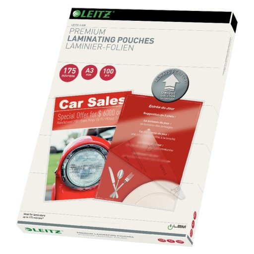 Set 100 folii pentru laminare Leitz, A3, 175 microni