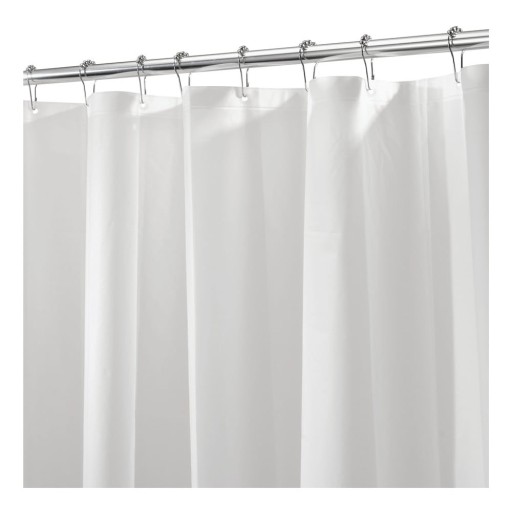 Perdea de duș iDesign PEVA Liner, 183 x 183 cm, alb