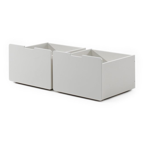 Sertare pentru sub pat de copii albe 2 buc. Pino – Vipack