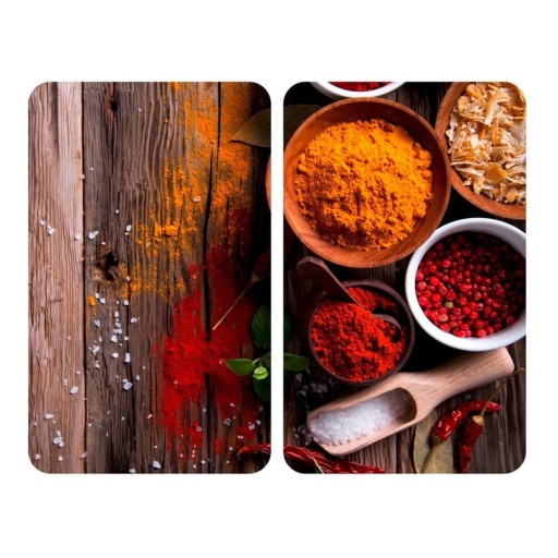 Set 2 suporturi din sticlă pentru protecția aragazului Wenko XL Spices, 52 x 40 cm