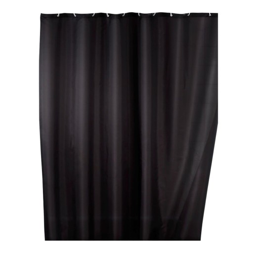 Perdea duș cu înveliș special anti cute Wenko, 180 x 200 cm, negru