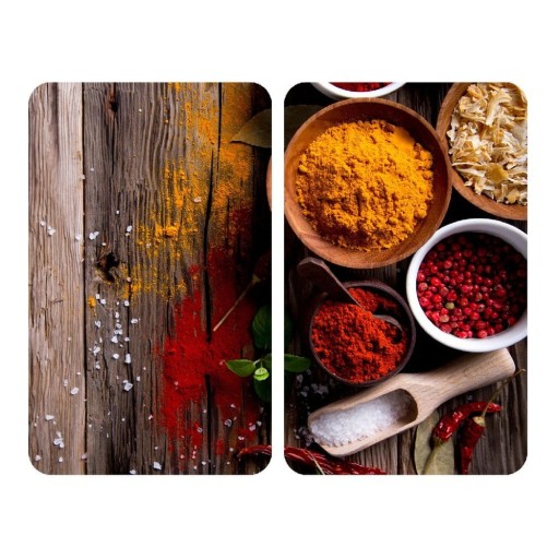 Set 2 protecții din sticlă pentru aragaz Wenko Spices, 52 x 30 cm