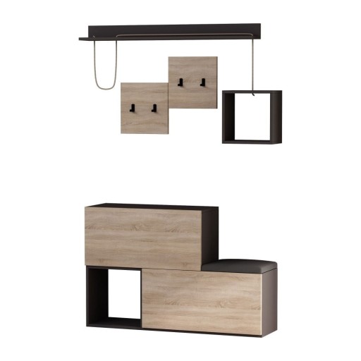 Set pantofar/bancă, raft și cuier de perete Homitis Holdon Antique