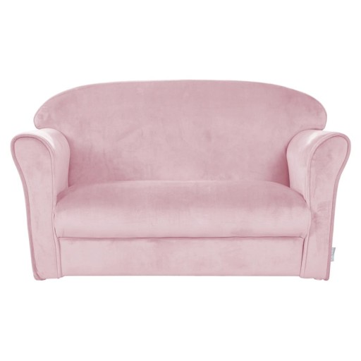 Canapea pentru copii roz-deschis cu tapițerie din catifea 78 cm Lil Sofa – Roba