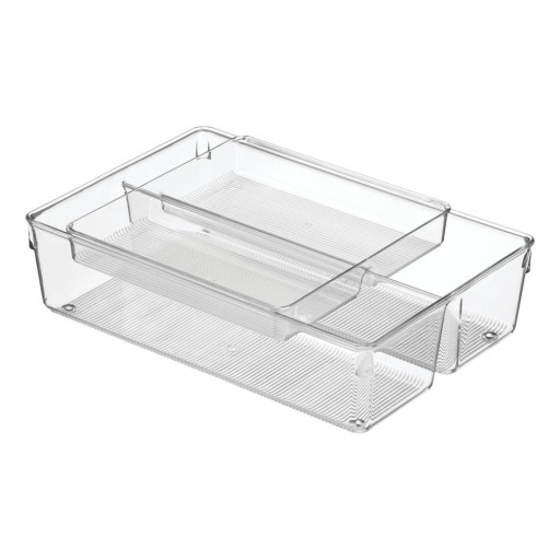 Organizator dublu pentru sertare bucătărie iDesign Linus, 31 x 20 cm