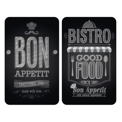 Set 2 protecții din sticlă pentru aragaz Wenko Bon Appetit, 52 x 30 cm