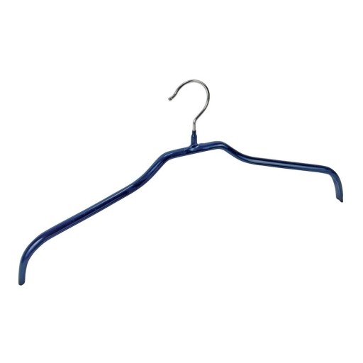 Set 4 umerașe antiderapante pentru haine și suporturi Wenko Hanger Slim, albastru