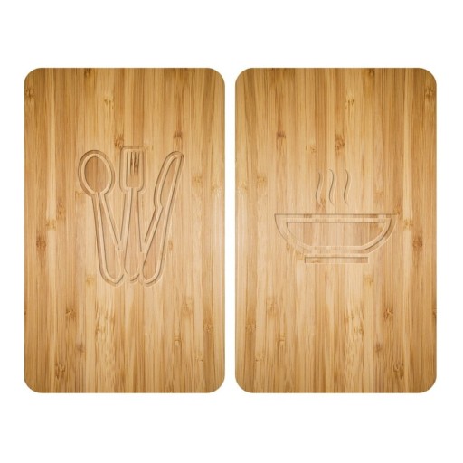 Set 2 protecții din sticlă pentru aragaz Wenko Lunch, 52 x 30 cm