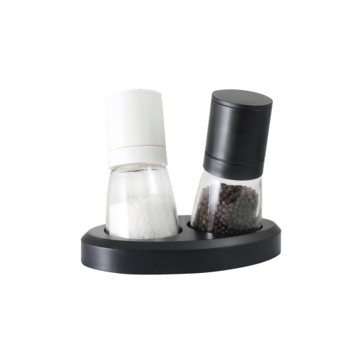 Set râșniță pentru sare și piper Vialli Design Black&White