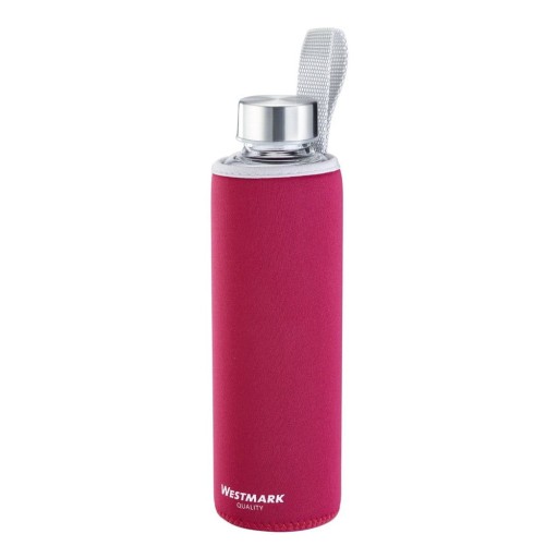 Sticlă roșie de călătorie din sticlă și silicon 550 ml Viva – Westmark
