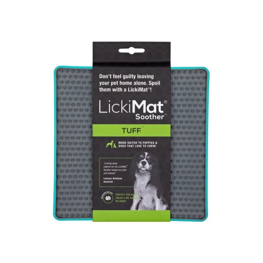Covoraș de lins pentru animale de companie Soother Tuff Turquoise – LickiMat