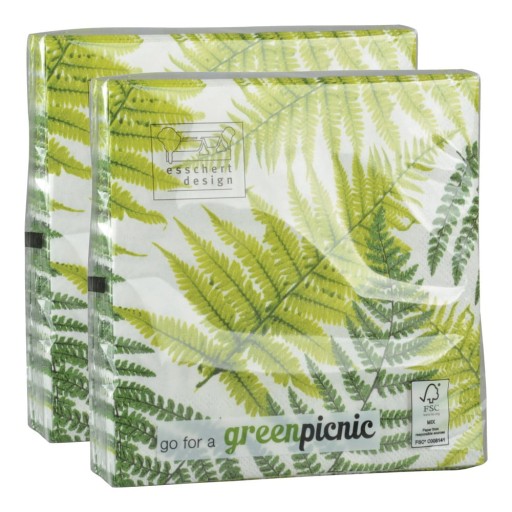 Set 40 șervețele Esschert Design Leaf
