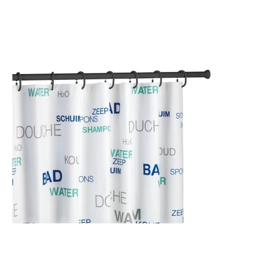 Bară/tijă telescopică pentru perdeaua de duș Wenko Shower Curtain Rod, negru