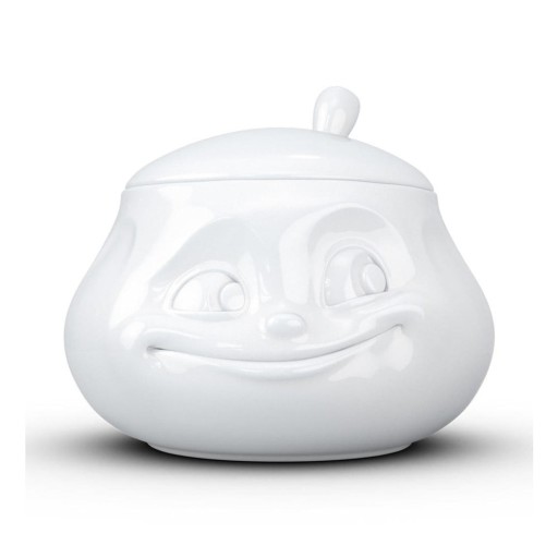 Zaharniță din porțelan, zâmbet 58products, alb