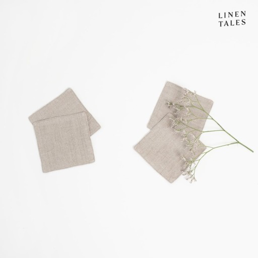 Coasters bej din țesătură 4 buc. – Linen Tales